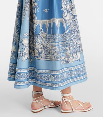 Robe midi Villa Romantica en coton | Alémais