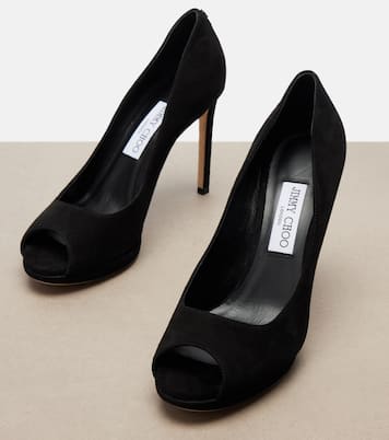 Riya suede peep-toe pumps | Jimmy Choo
