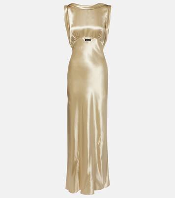 Bow-detail satin gown | Miu Miu