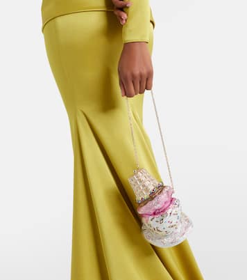 Upside Down Cone Oops embellished clutch | Judith Leiber Couture
