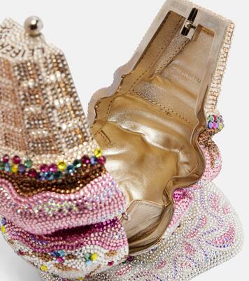 Upside Down Cone Oops embellished clutch | Judith Leiber Couture