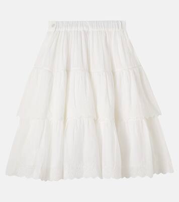 Jupe Lavona brodée en coton | Bonpoint