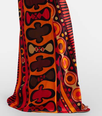 Soleil open-back satin maxi dress | Pucci