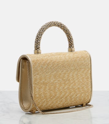 Jewel Efflorescence Mini straw tote bag | Roger Vivier
