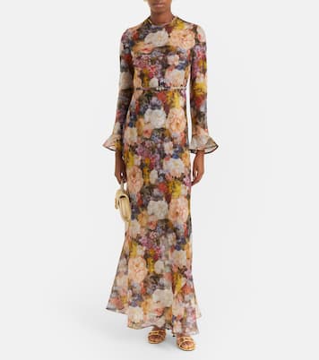 Jewel Efflorescence Mini straw tote bag | Roger Vivier