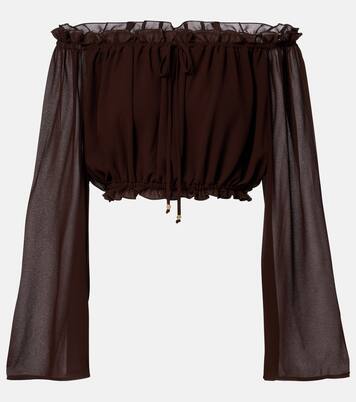 Ora off-shoulder crop top  | Bananhot