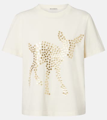 Embellished cotton jersey T-shirt | JW Anderson