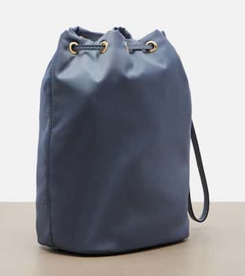 Re-Nylon leather-trimmed pouch | Prada