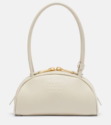 Beau Small leather bowling bag | Miu Miu