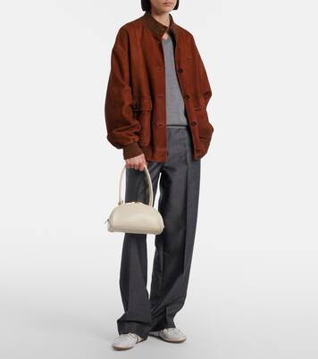 Beau Small leather bowling bag | Miu Miu