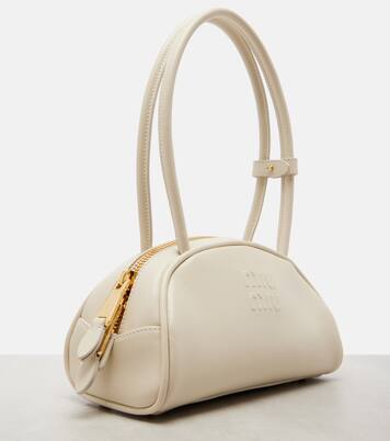 Beau Small leather bowling bag | Miu Miu