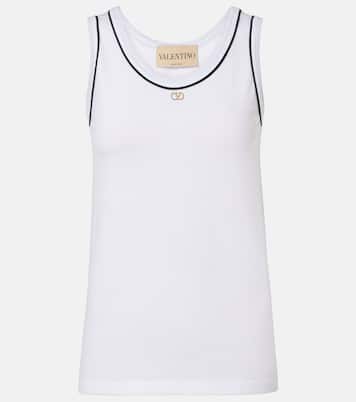 VLogo cotton jersey tank top  | Valentino