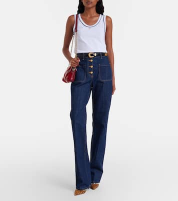 VLogo cotton jersey tank top  | Valentino