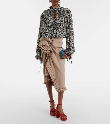 Sabrina绒面革防水台凉鞋 | Gianvito Rossi