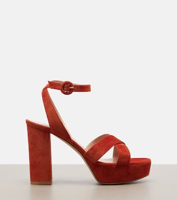 Sabrina绒面革防水台凉鞋 | Gianvito Rossi