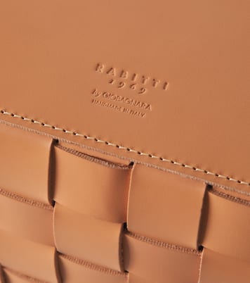 Mondina Small woven leather basket | Giobagnara