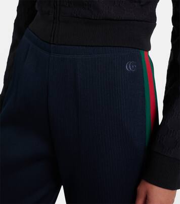 Caprihose Web Stripe aus Rippstrick | Gucci