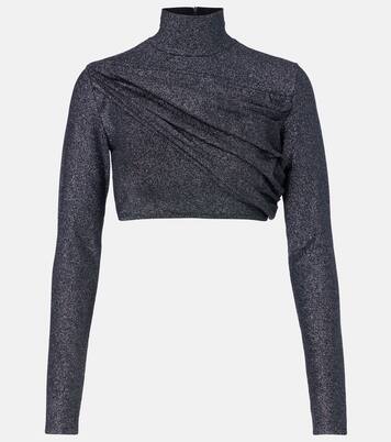 Cropped-Top aus Lamé | Gucci