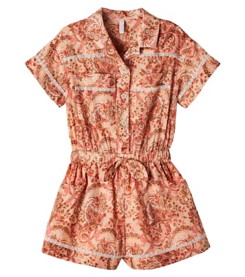 Aster floral cotton playsuit | Zimmermann Kids