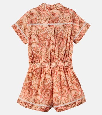 Aster floral cotton playsuit | Zimmermann Kids