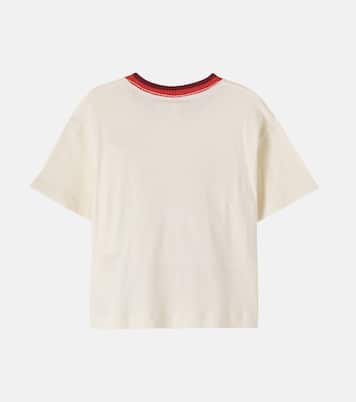 Mahon embroidered linen and cotton T-shirt | Zimmermann Kids