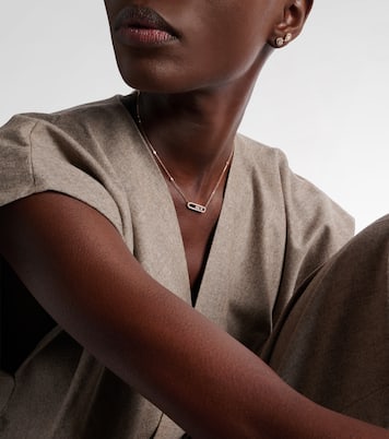 Baby Move 18kt rose gold necklace with diamonds | Messika