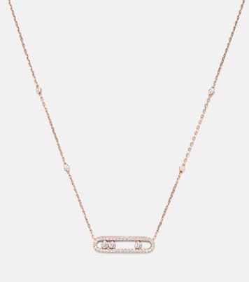 Baby Move 18kt rose gold necklace with diamonds | Messika
