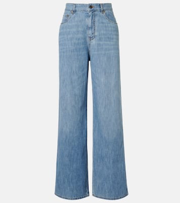 Chambray wide-leg pants | Miu Miu