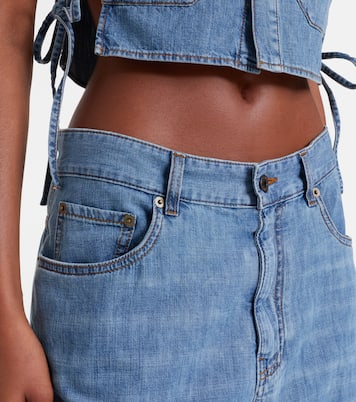 Chambray wide-leg pants | Miu Miu