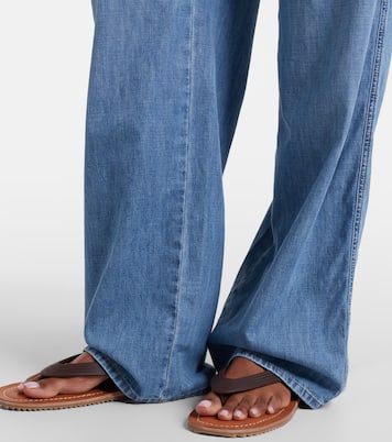 Chambray wide-leg pants | Miu Miu