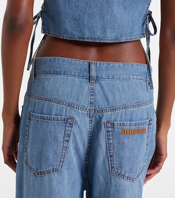 Chambray wide-leg pants | Miu Miu