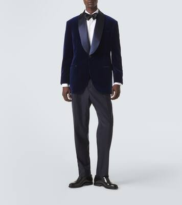 Pantalon droit en laine et soie | Brunello Cucinelli