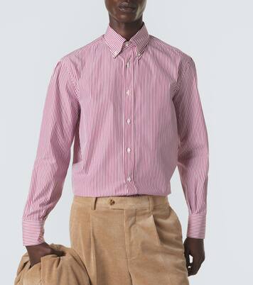 Striped cotton poplin shirt | Brunello Cucinelli