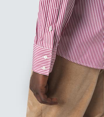 Striped cotton poplin shirt | Brunello Cucinelli