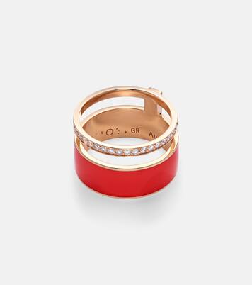 Anillo Berbere Chromatic de oro rosa con diamantes | Repossi