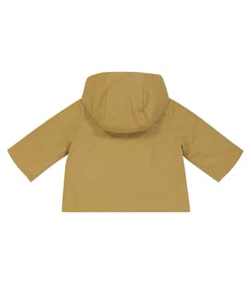 Baby hooded cotton corduroy jacket | Bonpoint