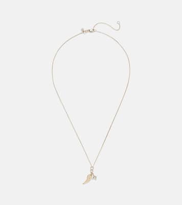 Wing and Starburst 14kt gold necklace with diamonds | Sydney Evan
