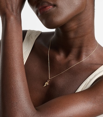 Wing and Starburst 14kt gold necklace with diamonds | Sydney Evan