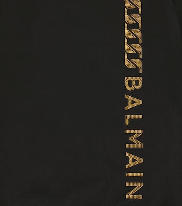 Robe sweat-shirt en coton à logo | Balmain Kids