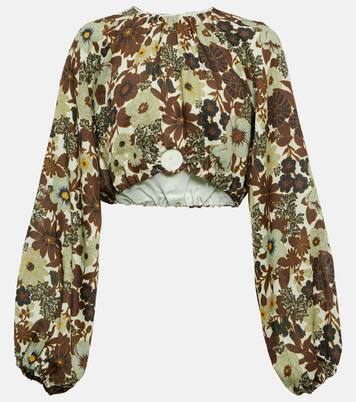Constantine floral ramie crop top | SIR