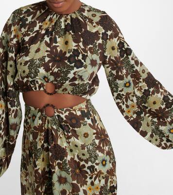 Constantine floral ramie crop top | SIR