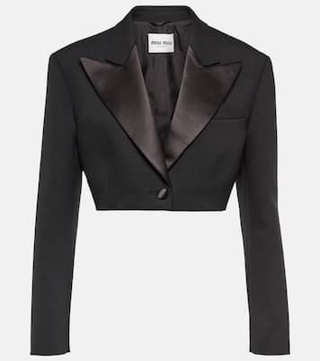 Cropped-Blazer aus Schurwolle | Miu Miu