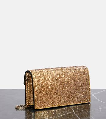 Loubi54 Small embellished leather clutch | Christian Louboutin