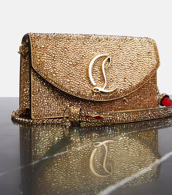 Loubi54 Small embellished leather clutch | Christian Louboutin