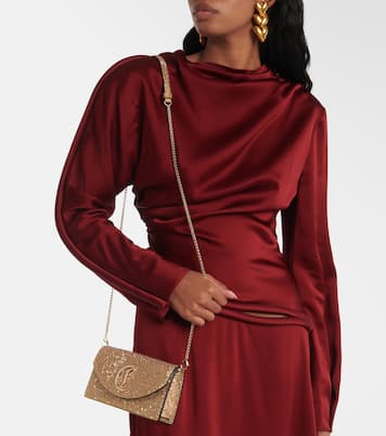 Loubi54 Small embellished leather clutch | Christian Louboutin