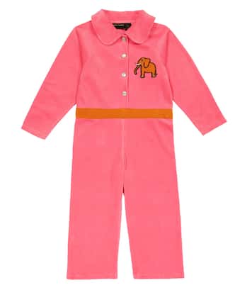 Embroidered velour jumpsuit | Mini Rodini
