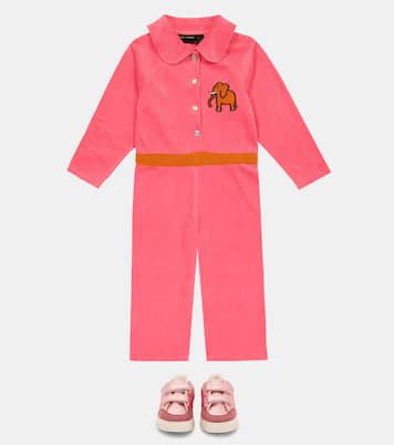 Embroidered velour jumpsuit | Mini Rodini