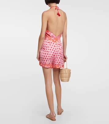 Bedruckte Shorts Isabelle aus Satin | Poupette St Barth