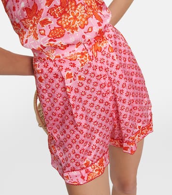 Bedruckte Shorts Isabelle aus Satin | Poupette St Barth