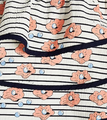 Striped cotton tiered top | Mini Rodini